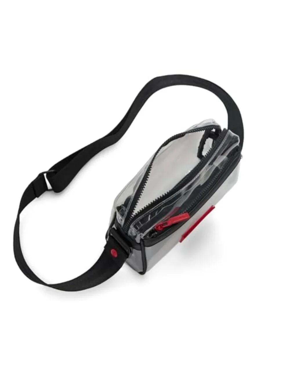 Clear Crossbody Bag Adjustable Strap Zippered Compartments